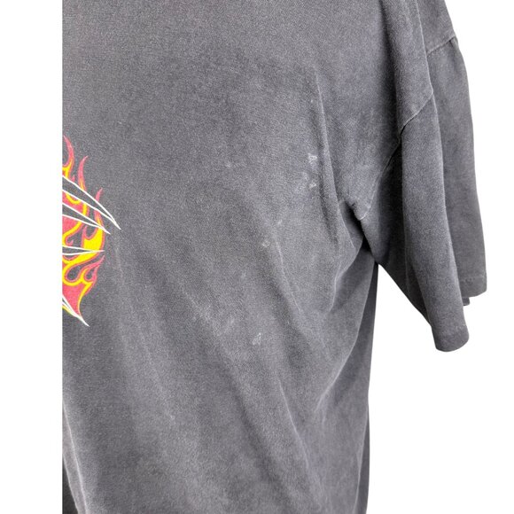 1997 Blue Grape Damned In Flames Graphic T-Shirt Black Preshrunk Cotton Mens L - Picture 11 of 11